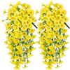 Opdestn 2 Pezzi Confezione Petunie Artificiali Pendenti In Seta Per Esterni, Glicine Artificiale, Fiori Artificiali Pianta, Fiori Finti Di Petunia, per Portico Anteriore,Cortile,Giardino Interno