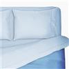 Morfeo Completo letto con cordonetto tinta unita puro cotone set lenzuola singolo 1 piazza e mezzo matrimoniale (2 Piazze 270x300, Celeste)