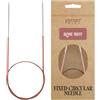 Knitter's Pride Ferri Circolari Fissi Knitter's Pride Rosemist, 80 cm - 2,50 mm | Punta affusolata, cavo girevole a 360°, superficie liscia, leggeri, contrasto cromatico, ideali per ogni progetto.