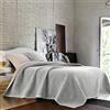 Dorian Home, Coperta Matrimoniale 210 x 250, Realizzata con 100% Lana d'Agnello Lambswool, Mantiene un Calore Ottimale del Corpo, 100% Made in Italy, Grigio Luna Melange