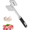 TIDEVAN Batticarne a Martello Batticarne in Acciaio Inox Batti Carne da Cucina 27cm Martello per Uso Cucina con Impugnatura in Antiscivolo Professionale per Bistecca Manzo Pollo Maiale