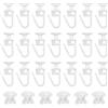 MERVYNGLYNNHUNTER 100 ganci per tende + 6 tappi, Ganci per Tende Scorrevoli per Binario, Cursori per Tende Gancio per Binario, tendine pieghevoli per binari per tende, binari per tende (bianco)