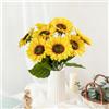 TILONKJ 8 Pezzi Girasoli Artificiali, Girasoli di Seta con Stelo Lungo, Girasole Finti per Decorazione Tavolo, Fiori Autunnali Artificiali, Decorazioni Floreali Artificial per Matrimoni e Feste
