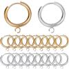 SUNNYCLUE 1Scatola 12pezzi Huggie Hoop Leverbacks 18mm Risultati per Orecchini A Leva In Vero Acciaio Inossidabile Placcato Oro 24K Ganci per Orecchini A Leva Sul Retro Ganci per Orecchini A Cerchio R