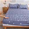 TEDAY Copriletto con Angoli con Motivi Geometrici Impermeabili Lenzuola Elastiche a Quattro Angoli Spesse Copriletto Singolo Matrimoniale Queen Size