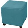 AQIGR Copri Pouf Quadrato 40 x 40 Copripouf Elasticizzato, per poggiapiedi e Sgabello, con Fondo Elastico, per Soggiorno(Color 13)