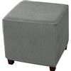 AQIGR Copri Pouf Quadrato 40 x 40 Copripouf Elasticizzato, per poggiapiedi e Sgabello, con Fondo Elastico, per Soggiorno(Color 1)