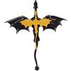 MiOYOOW Decorazione per libreria a forma di drago, decorazione per fermalibri fantasy, fermalibri in legno a forma di drago per amanti dei libri, lettori, appassionati di draghi