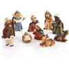 Logbuch-Verlag Presepe di Natale con 10 statuette, presepe da 2,5 a 5,5 cm da appoggiare, presepe compatto per Natale