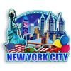 Quwsne Magnete da frigorifero New York City New York USA magnete da frigorifero souvenir da viaggio città regali turistici 3D classici punti di riferimento artigianali fatti a mano decorazione della