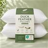 vingardium leviosa Cuscino in piuma d'anatra da 1200 g/m², imbottitura extra morbida, ipoallergenico, antiacaro, 85% piuma, 15% piumino, bianco, supporto di alta qualità, per letto laterale e posteriore, 48 x 74 cm