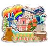 Quwsne Magnete da frigorifero Lubiana Slovenia Magnete da frigorifero souvenir da viaggio in città regali turistici 3D classici punti di riferimento artigianali fatti a mano decorazione per la