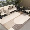 TAPISO Patio Tappeto Salotto Esterno Pelo Corto Design Moderno Motivo Geometrico Astratto Effetto 3D Beige Marrone Sala Camera Terrazza Balcone Outdoor Indoor Oeko-Tex 200 x 300 cm