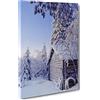 ConKrea Quadro su Tela Canvas - INTELAIATO - Pronto da Appendere - Baita Chalet Montagna - Neve - Sport Invernali - 50x70cm - Senza Cornice - (cod.1500)