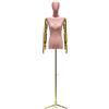 CXKJP Manichino Sartoriale Donna Manichino da Esposizione for metà Corpo Femminile Busto, Manichino Femminile da Vetrina, Altezza Regolabile/Testa E Braccia in Velluto/Treppiede (Color : Pink)