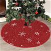 Mateju Gonna Albero di Natale 72/90/120cm, Rossa Bianca Gonna per Albero di Natale Grande Tappeto Albero di Natale Gonna Base Tappetino Copertura Decorazione Festa Casa (Fiocchi di Neve,120cm)