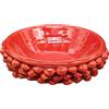 sicilia bedda - Vaso Centrotavola Pigna in Ceramica di Caltagirone - Prodotto Realizzato interamente a Mano - Altissima Qualità (Rosso, 6_x_18_CM)