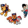 Mono-Quick Paw Patrol, set di 3 immagini termoadesive, per bambini, ragazzi e ragazze, toppe termoadesive, in poliestere, multicolore, 8 cm, 3 pezzi