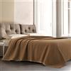 Dorian Home, Coperta 1 Piazza e Mezza 190 x 210, Realizzata con 100% Lana d'Agnello Lambswool, Mantiene un Calore Ottimale del Corpo, 100% Made in Italy, Cammello