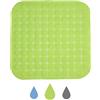 Cresitch Tappeto Doccia, Tappetino Doccia Antiscivolo, Tappeto Doccia Antiscivolo con Ventose, Tappeto Antiscivolo Doccia con Foro di Drenaggio, Tappetini Doccia Rettangolare, Green, 47x47 cm