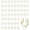 Wvxilyr 35 Pezzi Rulli per Tende con Doppia Ruota, Accessori per Binari per Tende da Soffitto Rulli Flessibili, Compatibili con Binari in Plastica per Sistemi di Tende, Accessori per Binari da Soffitto
