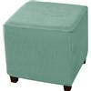 AQIGR Copri Pouf Quadrato 40 x 40 Copripouf Elasticizzato, per poggiapiedi e Sgabello, con Fondo Elastico, per Soggiorno(Color 10)