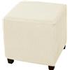 AQIGR Copri Pouf Quadrato 40 x 40 Copripouf Elasticizzato, per poggiapiedi e Sgabello, con Fondo Elastico, per Soggiorno(Color 4)