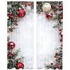 Generic Tende Natalizie per Festività - Tende per Finestre di Stagione, Coperte per Stanza Festose | Tessuto con Motivo Fiocco di Neve, Pannelli con Stampa Renna, Sfondo per Decorazione Invernale, Set di