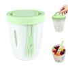gexuamz Contenitore Macedonia, 500ml Porta Yogurt con Coperchi e Forchetta, Contenitori Frutta Verdura Ermetici, Riutilizzabili Portatile Portapane con Colino per Lavoro, Scuola, Campeggio