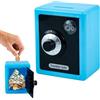 xiruiubao Salvadanaio Bambini,Scatola Risparmia Soldi,Salvadanaio Risparmio,ABS Plastica Simulazione Manopola Meccanica Codice Regalo Creativo Ornamento Cassetta Risparmio Soldi,Blu