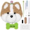 JSRQT Punch Needle Kit, Cane Kit Ricamo Principianti, Ago Magico per Completo, Embroidery Starter Strumento di Ricamo per Principianti Adulti, Aghi da Punzonatura Mestiere, Punto Croce con Telaio