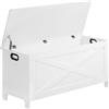 MAHANCRIS Contenitore per Giocatoli, Cassapanca da Ingresso, Pouf con Cerniera Sicura, in Soggiorno, Camera da Letto, Aspetto del Legno Naturale, Marrone Vintage ASCHR48101Z1