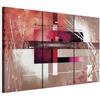 B&D XXL - Quadro Astratto 135x90 cm 3 Pezzi - Stampa su Tela Strutturata XXL Grande - Quadri Moderni Componibili Camera da Letto Matrimoniale - Stampe da Parete Arte - colorato a-A-0110-b-h