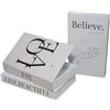 SOULLION Set di 3 libri decorativi, elegante scatola per libri con contenitore per interni moderni, design estetico, impilabile e robusto