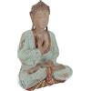 GURU SHOP Guru-Shop Grande Buddha di Legno, Statua di Buddha, Fatto a Mano 43 cm, Verde Antico - Modello 12, Buddha