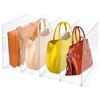 Qivine Porta Borse da Armadio a 4 Slot, Divisori per Borse per Armadio in Plastica, Organizer Armadio Trasparente e Regolabile, per Camera da Letto, Guardaroba, Libreria, Cucina