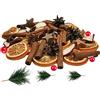 Super Idee Potpourri natalizio, 200 g, con bastoncini di cannella, fette di limone, pigne, mango di legno, noccioli di betulla e bacche, Natale, corona dell'Avvento, decorazione da tavolo, decorazione
