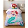 Jerry Fabrics Ariel La Sirenetta Copripiumino Singolo 140x200 + Federa 65x65 100% Cotone