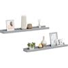 vidaXL Mensole Loggia per Foto 2 pz Grigie 60x9x3 cm in MDF