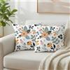 BREASOME Federe Cuscini Divano 45x45 cm, Set di 2 Copricuscini Floreale e Foglie Fodere per Cuscini Decorativi Quadrata in Poliestere per Divano Camera da Letto Soggiorno