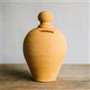 Generico Salvadanaio in terracotta artigianale - Decorazione vintage italiana per bambini e adulti, design retrò, ideale per regali, arredamento o risparmio giornaliero. Artigianato Italiano. Altezza 20 cm