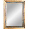 Online-GalleryKing Specchio da parete su misura 85 x 110 cm, blu oro, barocco, shabby vintage, per corridoio, bagno, soggiorno, camera da letto, cornice a specchio OGK-EH23