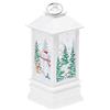 Uonlytech - Lanterna natalizia illuminata con motivo di Babbo Natale, decorazione da appendere, colore bianco
