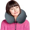 HIKENTURE Cuscino per il collo gonfiabile, con rivestimento rimovibile e lavabile; cuscino da viaggio, cuscino cervicale, per auto, treno, cuscino per il collo, cuscino gonfiabile, da viaggio