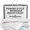 PERLARARA Piumino Letto Matrimoniale Invernale Molto Caldo, 100% solo Piumino Bianco, iDream Evolution 770 Plus 250x220 cm Maxi, Piumone Piuma d'Oca per il freddo piu Rigido 5 punti