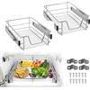 YUENFONG 2 cassetti telescopici da cucina, per armadi da 40 cm (larghezza effettiva 37 cm)