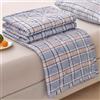 ZCXRYFL Trapunta in Cotone- Piumino Estiva Sottile E Fresca- Trapunte Patchwork, per Coperta da Divano/Lenzuola Ispessite, per Le Serate Calde, Cotone EsternoInterno (Double: 180X200cm,Blue)