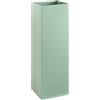 Neustein Portaombrelli verde con design moderno in metallo per casa e ufficio, supporto di design, 2 ganci, 2 vaschette di raccolta dell'acqua rimovibili, 15,5 x 15,5 x 49 cm, quadrato, portaombrelli