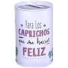 BLUECHOLON Salvadanaio in latta Messaggio, Frasi Positive Bambini e Adulti, Amore, Sogni, Dieta, Viaggio, Lavoro. Salvadanaio originale in latta, regalo. (per i Capricchi che mi rendono felice, 13x9)