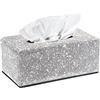 BTSKY Porta Fazzoletti Rettangolare Scintillante - Copertura Decorativa per Dispenser di Fazzoletti, per Casa, Bagno, Piano di Lavoro, Camera da Letto, Comò